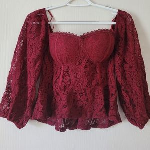 Dressy Lace Shirt- medium